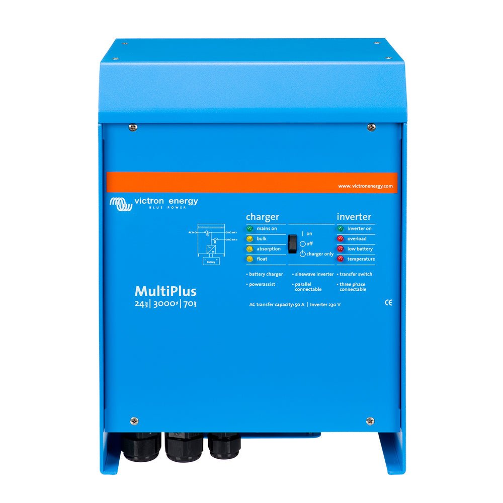 Victron Multiplus Inverter/Charger 24VDC - 3000VA - 120VAC w/ 70AMP Charger - 50AMP Transfer Switch - UL Approved [PMP242301102] - Houseboatparts.com