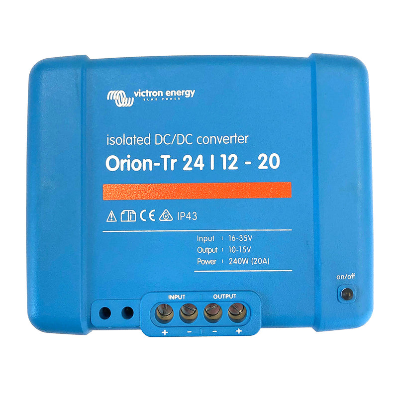 Victron Orion-TR DC-DC Converter - 24 VDC to 12 VDC - 20AMP Isolated [ORI241224110] - Houseboatparts.com