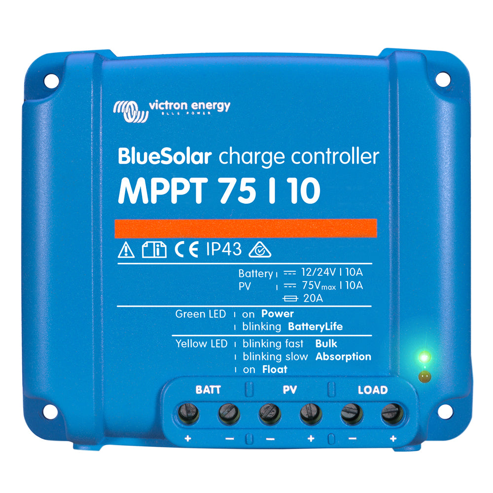 Victron BlueSolar MPPT Charge Controller - 75V - 10AMP - UL Approved [SCC010010050R] - Houseboatparts.com