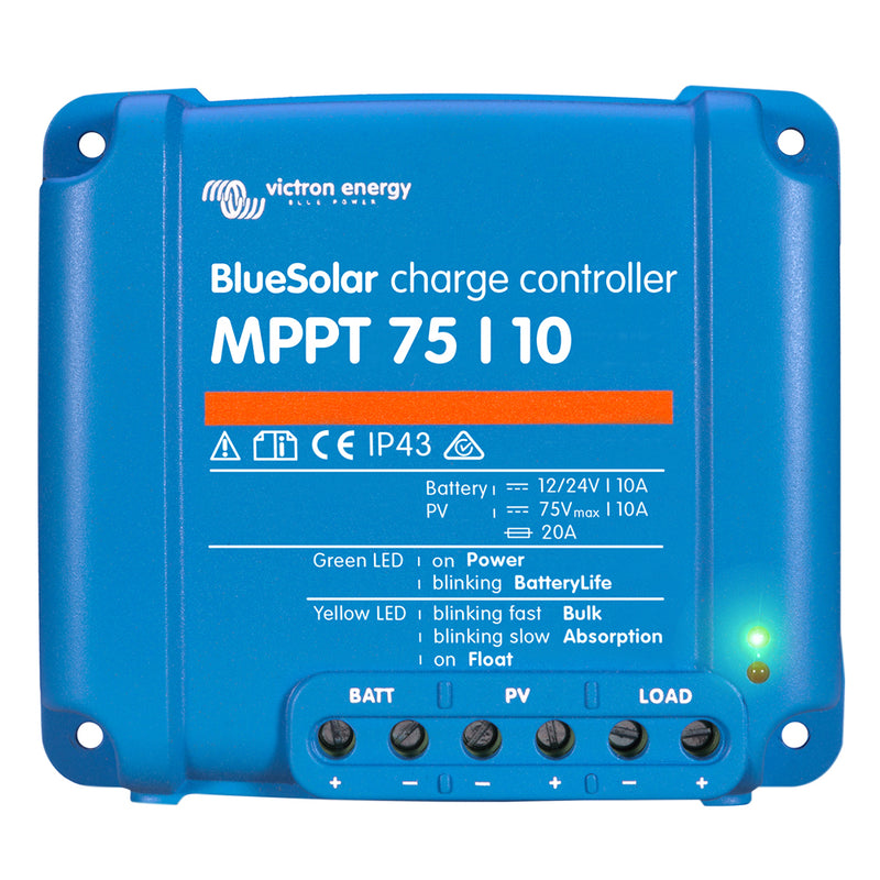 Victron BlueSolar MPPT Charge Controller - 75V - 10AMP - UL Approved [SCC010010050R] - Houseboatparts.com