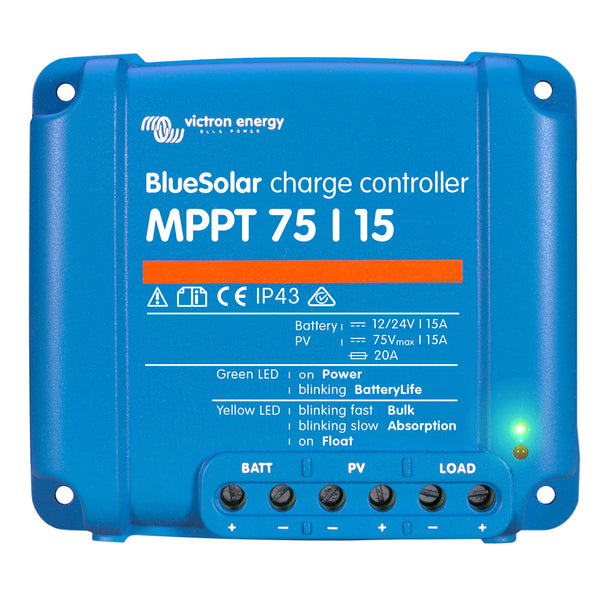 Victron BlueSolar MPPT Charge Controller - 75V - 15AMP - UL Approved [SCC010015050R] - Houseboatparts.com
