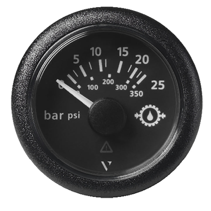 Veratron 52MM (2 - 1/16") ViewLine Transmission Oil Pressure 25 Bar/350 PSI - Black Dial Round Bezel [A2C59514136] - Houseboatparts.com