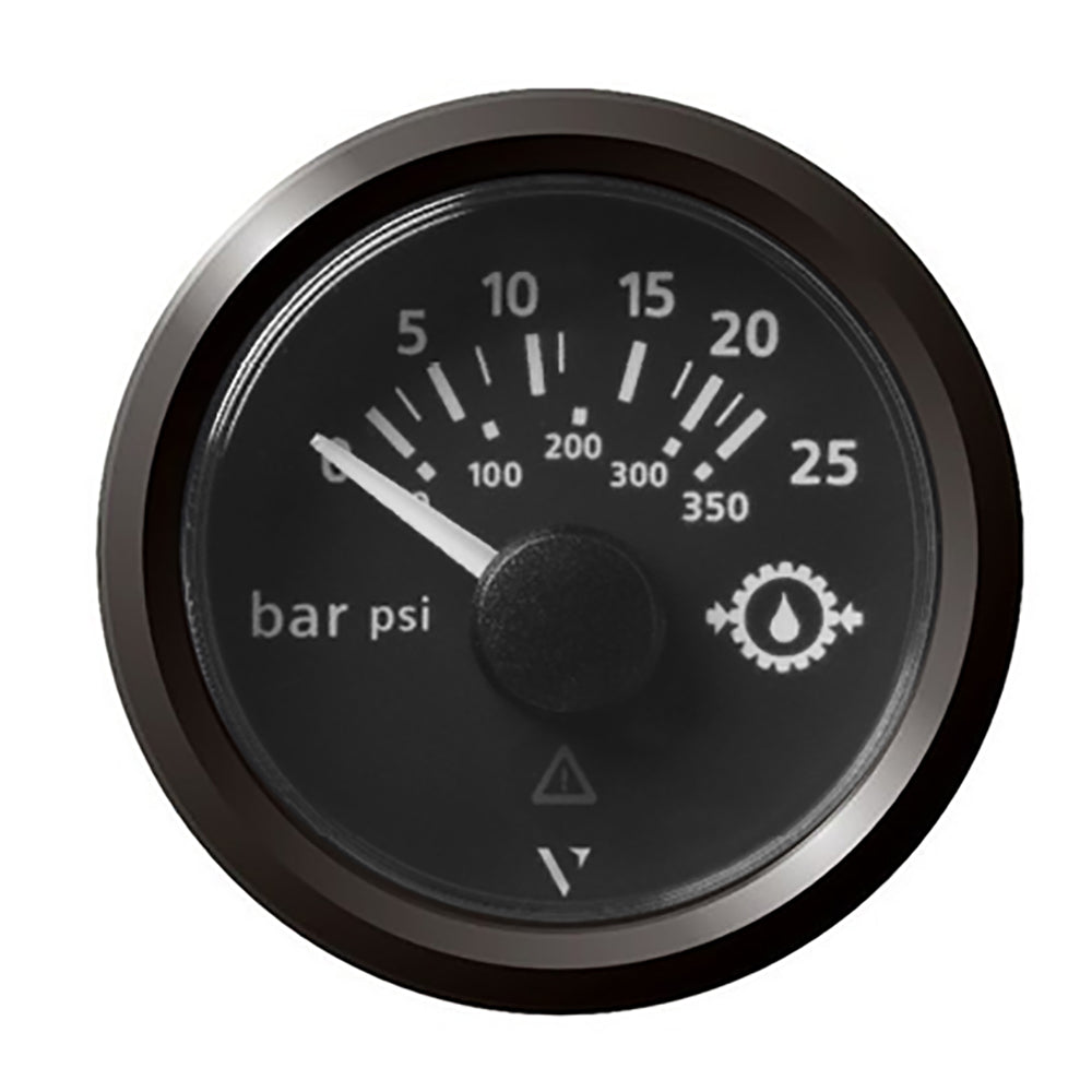 Veratron 52MM (2-1/16") ViewLine Transmission Oil Pressure 25 Bar/350 PSI - Black Dial  Triangular Bezel [A2C59514139] - Houseboatparts.com