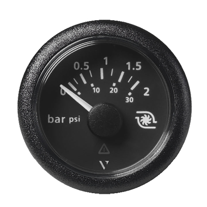 Veratron 52MM (2 - 1/16") ViewLine Boost Pressure Gauge 2 Bar/30 PSI - Black Dial Round Bezel [A2C59514149] - Houseboatparts.com