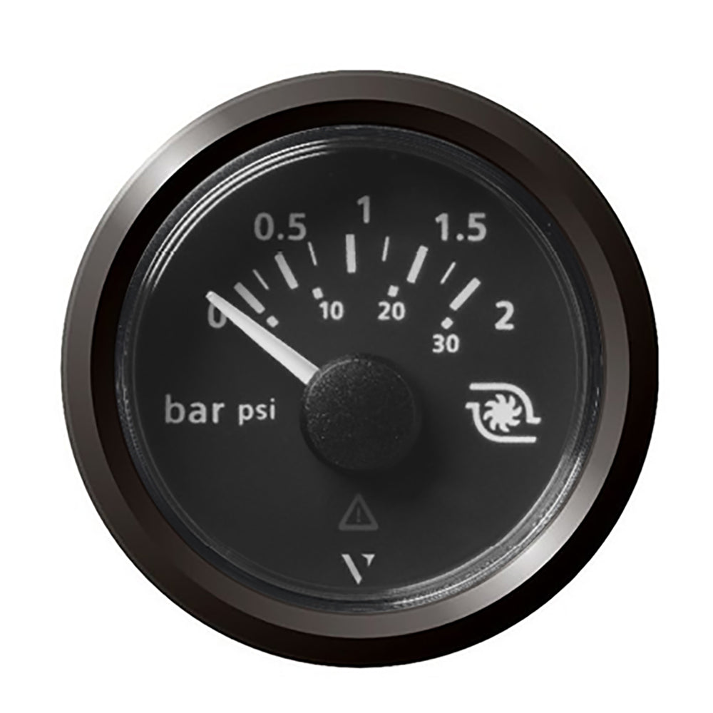 Veratron 52MM (2-1/16") ViewLine Boost Pressure Gauge 2 Bar/30 PSI - Black Dial  Triangular Bezel [A2C59514152] - Houseboatparts.com