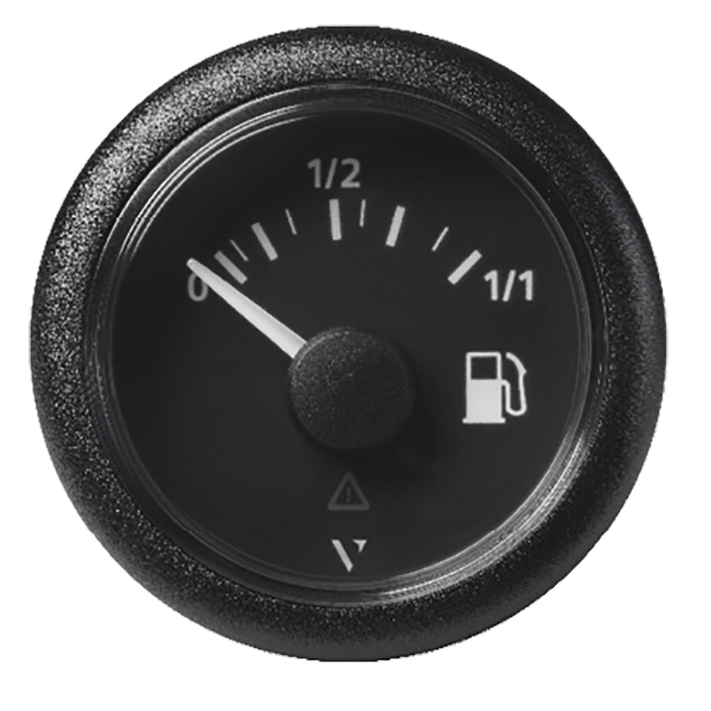 Veratron 52MM (2-1/16") ViewLine Fuel Level Gauge 0-1/1 - 3 to 180 OHM - Black Dial  Round Bezel [A2C59514082] - Houseboatparts.com