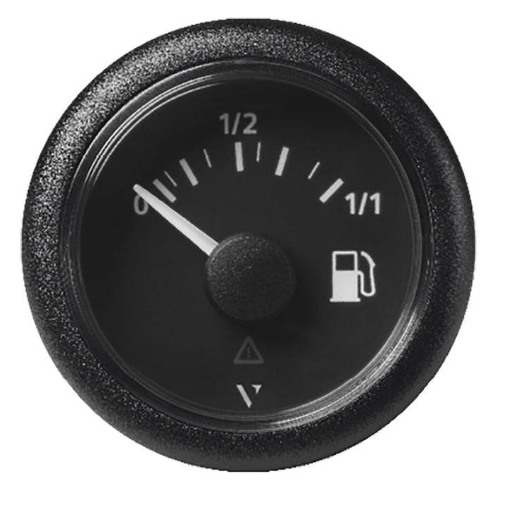 Veratron 52MM (2 - 1/16") ViewLine Fuel Level Gauge 0 - 1/1 - 3 to 180 OHM - Black Dial Round Bezel [A2C59514082] - Houseboatparts.com