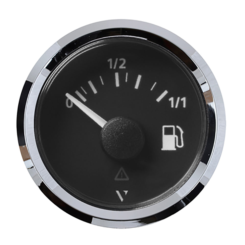 Veratron 52MM (2-1/16") ViewLine Fuel Level Gauge 0-1/1 - 3-180 OHM - Black Dial  Chrome Triangular Bezel [A2C59514083] - Houseboatparts.com