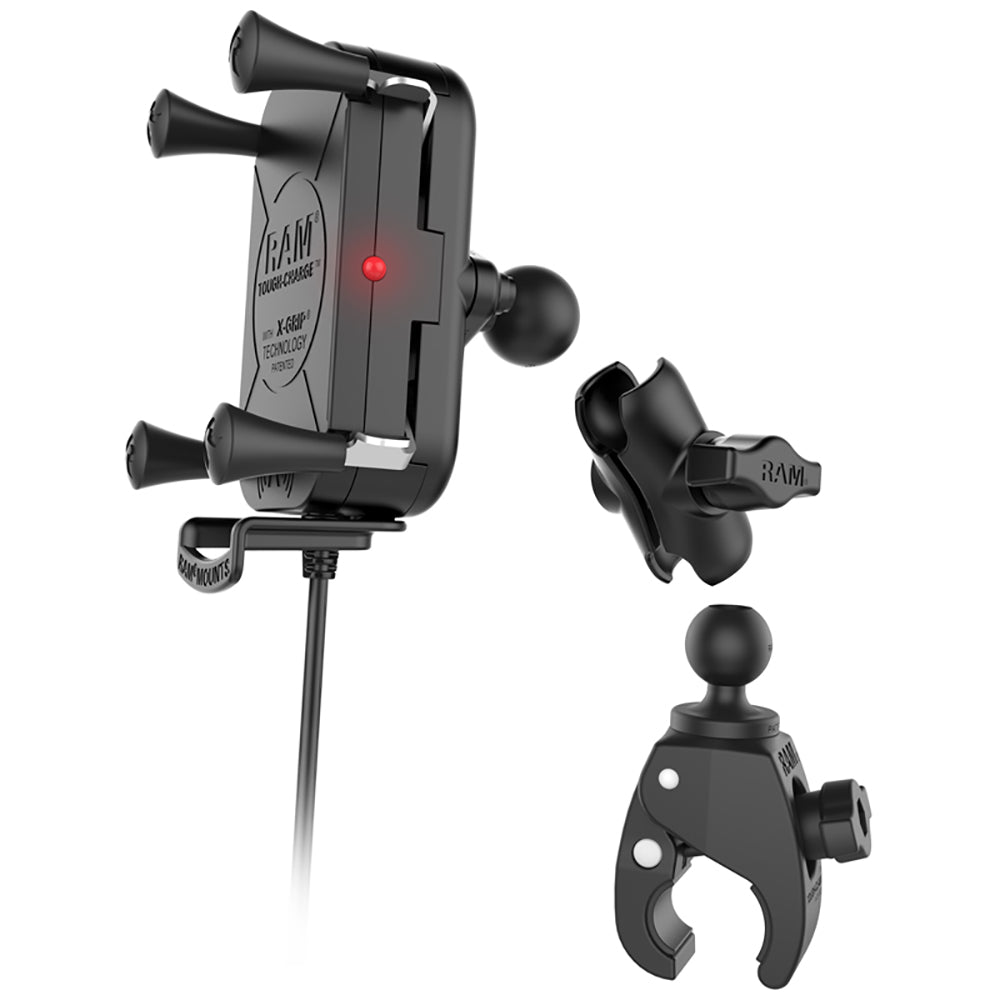 RAM Mount Tough-Charge Waterproof Wireless Charging Mount w/Tough-Claw [RAM-B-400-A-UN12W-V7M] - Houseboatparts.com