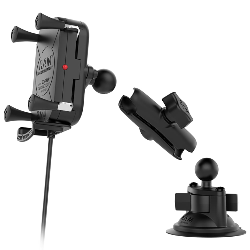 RAM Mount Tough-Charge Waterproof Wireless Charging Suction Cup Mount [RAM-B-166-UN12W] - Houseboatparts.com