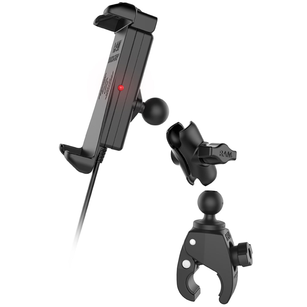 RAM Mount Quick-Grip Waterproof Wireless Charging Mount w/Tough-Claw [RAM-B-400-A-UN14W-V7M] - Houseboatparts.com