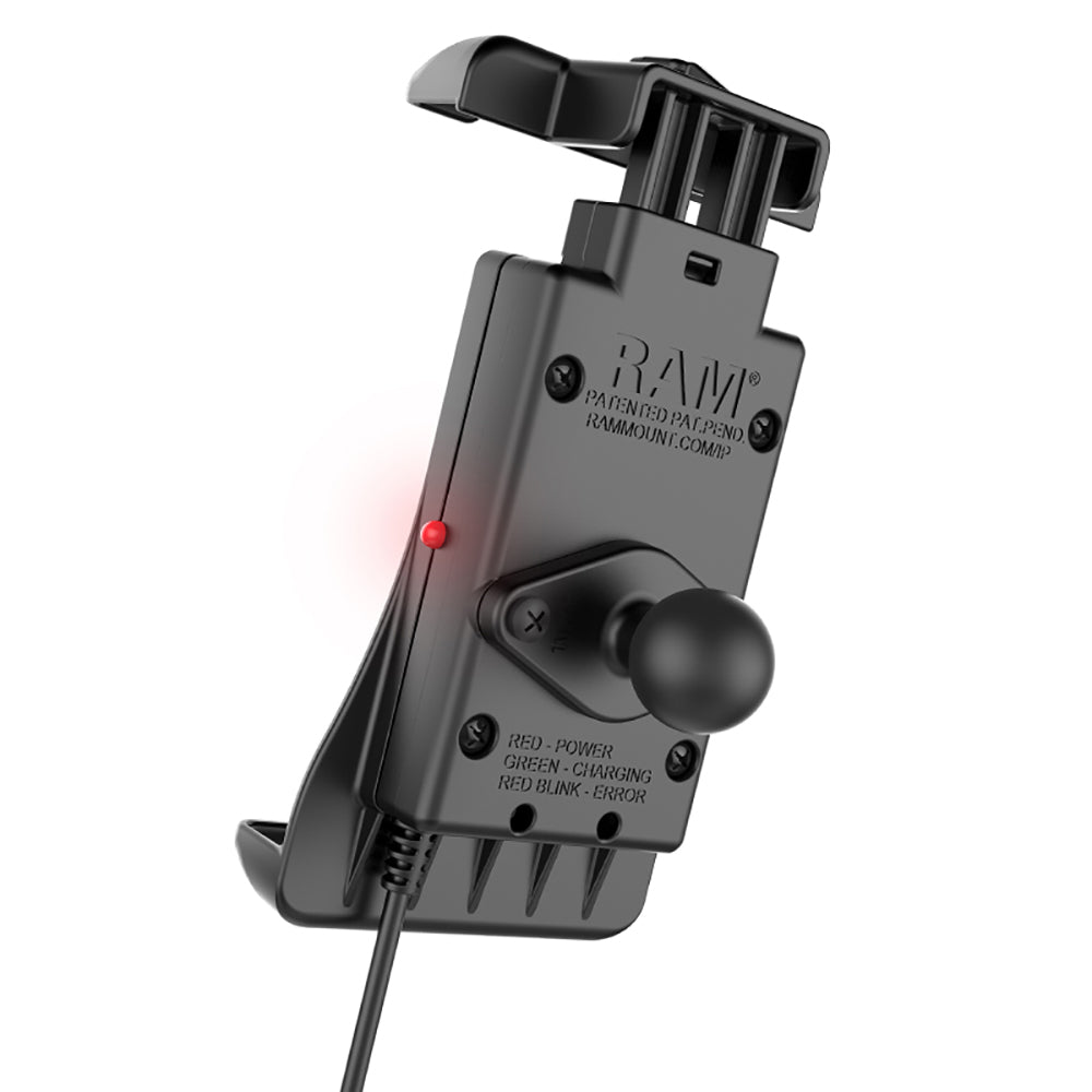 RAM Mount Quick-Grip Waterproof Wireless Charging Mount w/Tough-Claw [RAM-B-400-A-UN14W-V7M] - Houseboatparts.com