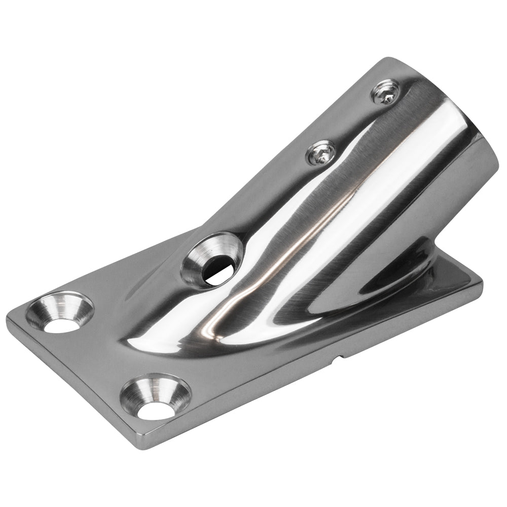 Sea-Dog Rail Base Fitting Rectangular Base 30 316 Stainless Steel - 1-7/8" x 3-3/16" - 1" OD [281301-1] - Houseboatparts.com