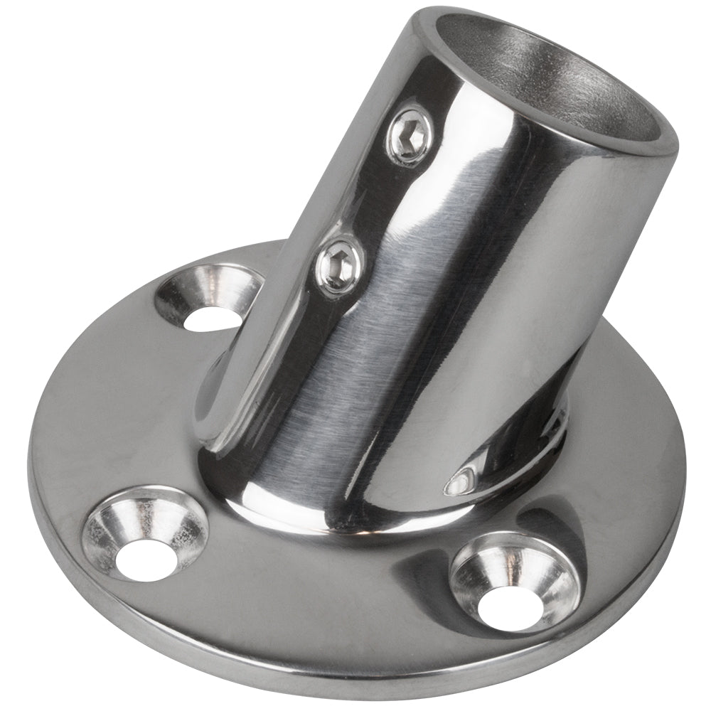 Sea-Dog Rail Base Fitting 2-3/4" Round Base 60 316 Stainless Steel - 1" OD [280601-1] - Houseboatparts.com