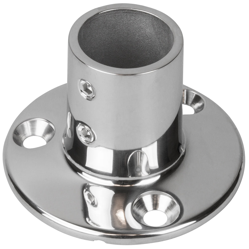 Sea-Dog Rail Base Fitting 2-3/4" Round Base 90 316 Stainless Steel - 1" OD [280901-1] - Houseboatparts.com