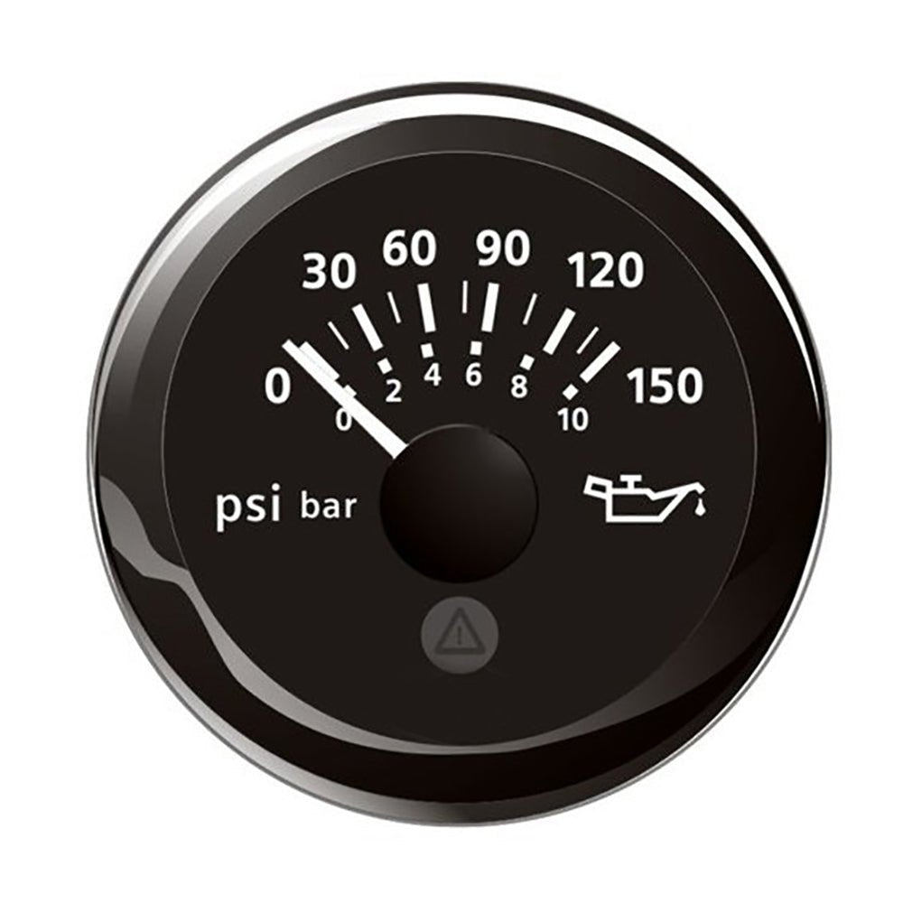 Veratron 52MM (2 - 1/16") ViewLine Oil Pressure Indicator 0 to 150 PSI - Black Dial Round Bezel [A2C59514118] - Houseboatparts.com