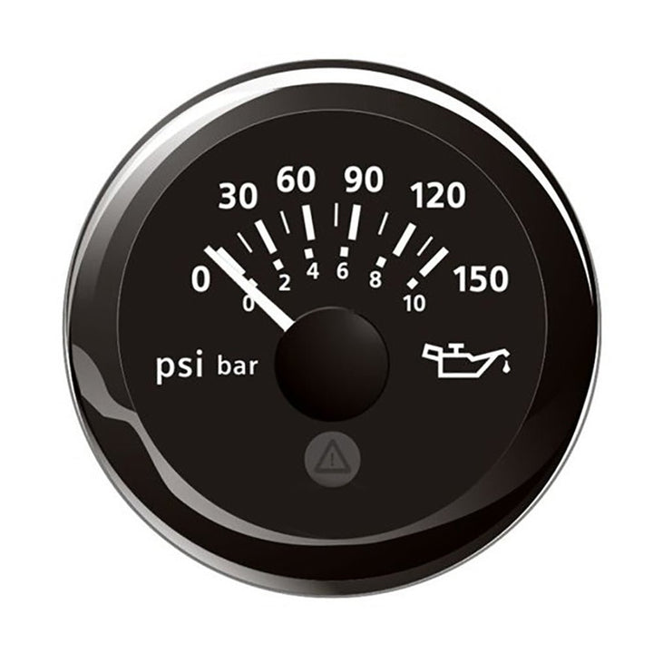 Veratron 52MM (2 - 1/16") ViewLine Oil Pressure Indicator 0 to 150 PSI - Black Dial Round Bezel [A2C59514118] - Houseboatparts.com
