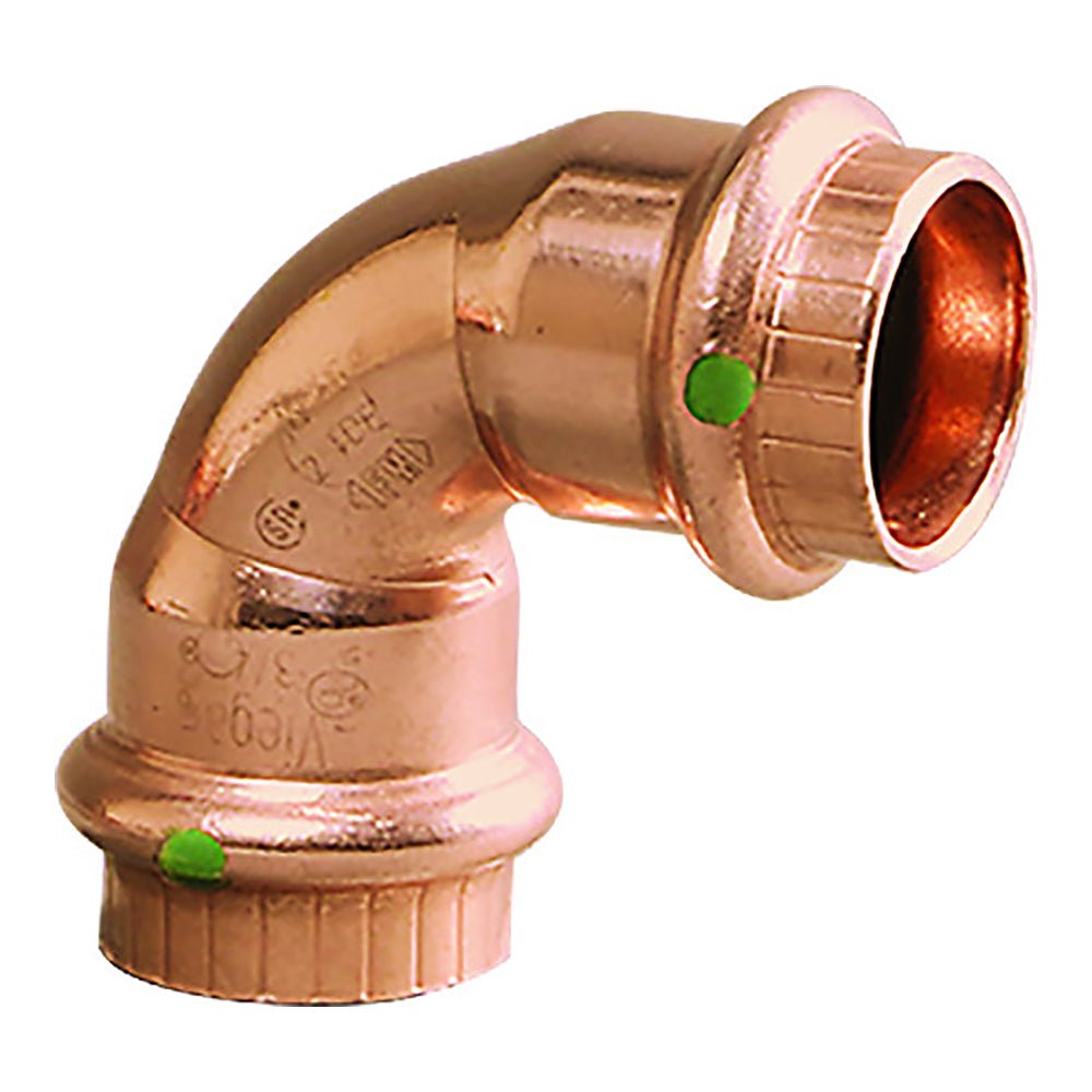 Viega ProPress 1 - 1/2" - 90 Copper Elbow - Double Press Connection - Smart Connect Technology [77037] - Houseboatparts.com