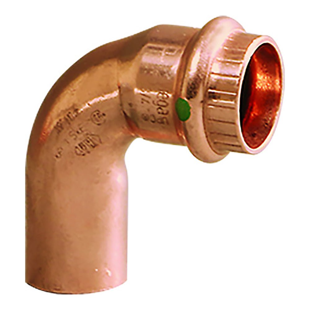 Viega ProPress 1 - 1/2" - 90 Copper Elbow - Street/Press Connection - Smart Connect Technology [77067] - Houseboatparts.com