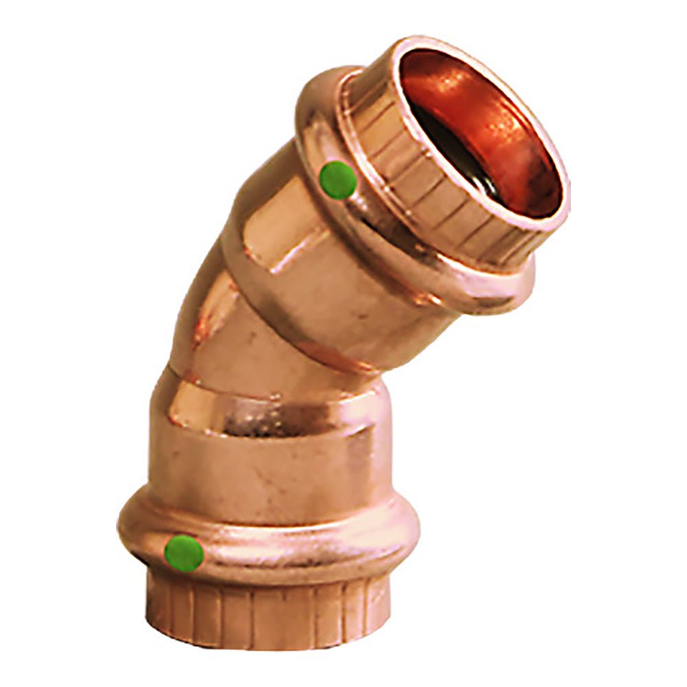 Viega ProPress 1 - 1/4" - 45 Copper Elbow - Double Press Connection - Smart Connect Technology [77033] - Houseboatparts.com