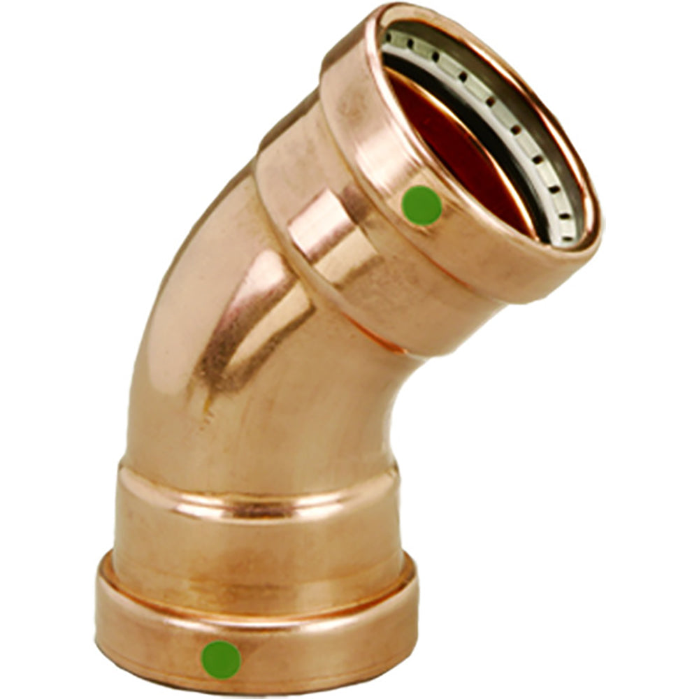 Viega ProPress 2-1/2" - 45 Copper Elbow - Double Press Connection - Smart Connect Technology [20653] - Houseboatparts.com