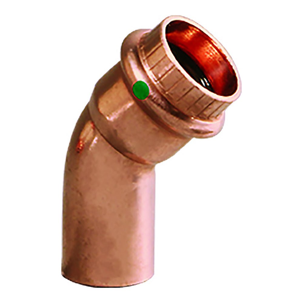 Viega ProPress 1 - 1/4" - 45 Copper Elbow - Street/Press Connection - Smart Connect Technology [77063] - Houseboatparts.com