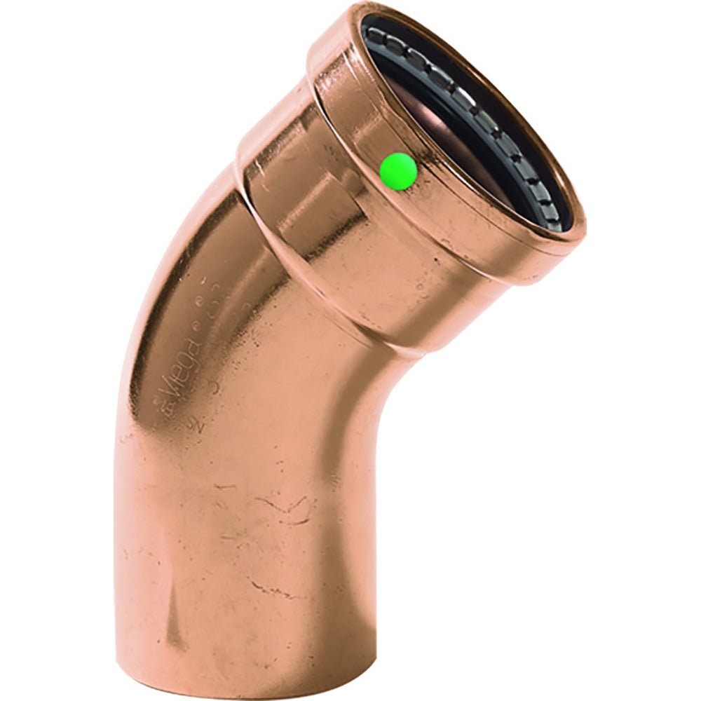 Viega ProPress - 2 - 1/2" - 45 Copper Elbow - Street/Press Connection - Smart Connect Technology [20668] - Houseboatparts.com