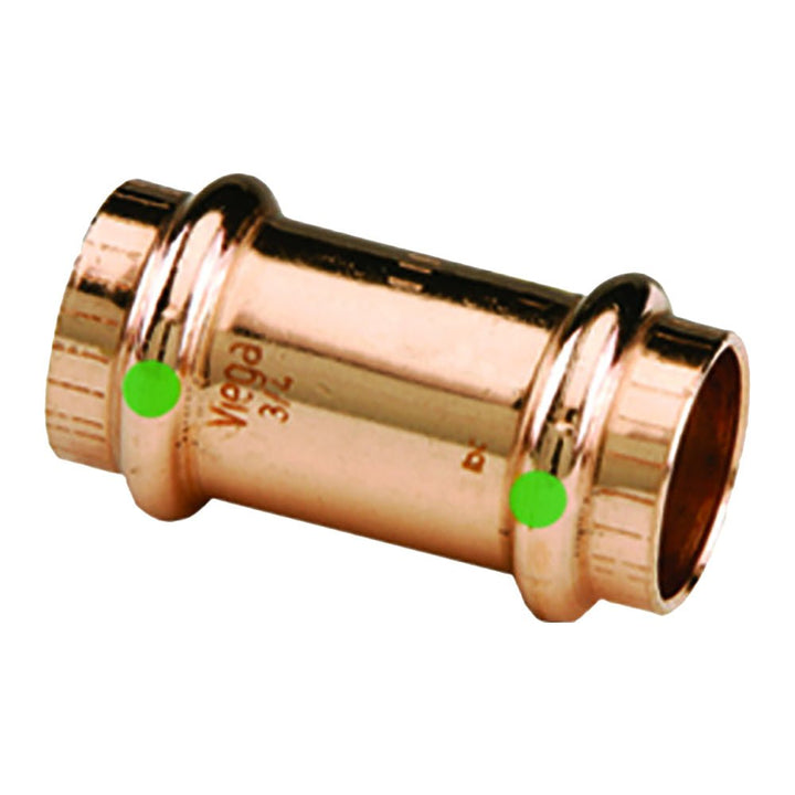 Viega ProPress 1 - 1/4" Copper Coupling w/Stop - Double Press Connection - Smart Connect Technology [78062] - Houseboatparts.com