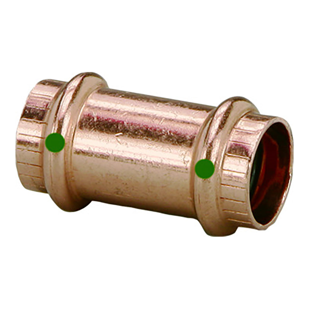 Viega ProPress 1/2" Copper Coupling w/o Stop - Double Press Connection - Smart Connect Technology [78172] - Houseboatparts.com