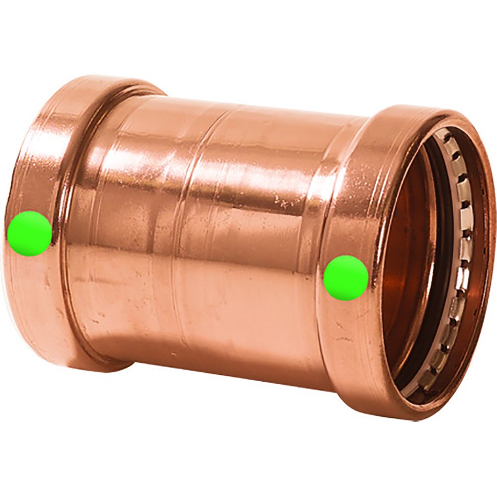 Viega ProPress 2 - 1/2" Copper Coupling w/o Stop - Double Press Connection - Smart Connect Technology [20743] - Houseboatparts.com