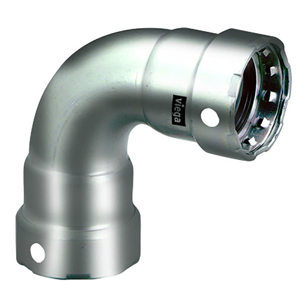 Viega MegaPress 1 - 1/2" 90 Stainless 304 Elbow - Double Press Connection - Smart Connect Technology [95020] - Houseboatparts.com