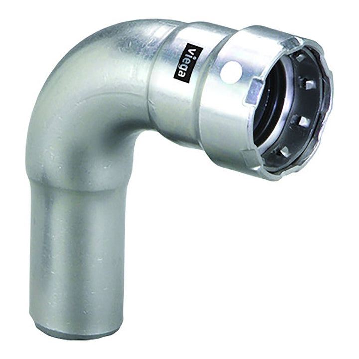 Viega MegaPress 1 - 1/2" 90 Stainless Steel 304 Elbow Street - Press Connection - Smart Connect Technology [95045] - Houseboatparts.com