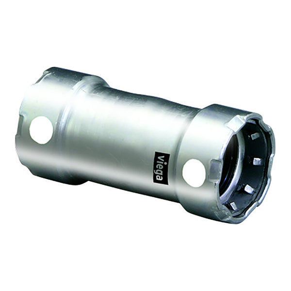 Viega MegaPress 1/2" Stainless Steel 304 Coupling w/o Stop - Double Press Connection - Smart Connect Technology [95310] - Houseboatparts.com