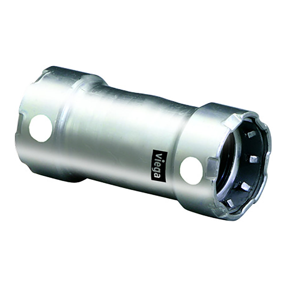 Viega MegaPress 3/4" Stainless Steel 304 Coupling w/o Stop - Double Press Connection - Smart Connect Technology [95315] - Houseboatparts.com