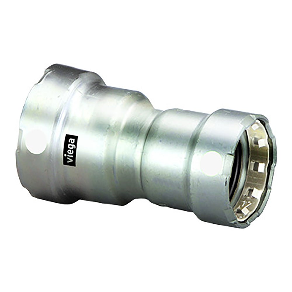 Viega MegaPress 1 - 1/2" x 1" Stainless Steel 304 Reducer - Double Press Connection - Smart Connect Technology [95345] - Houseboatparts.com