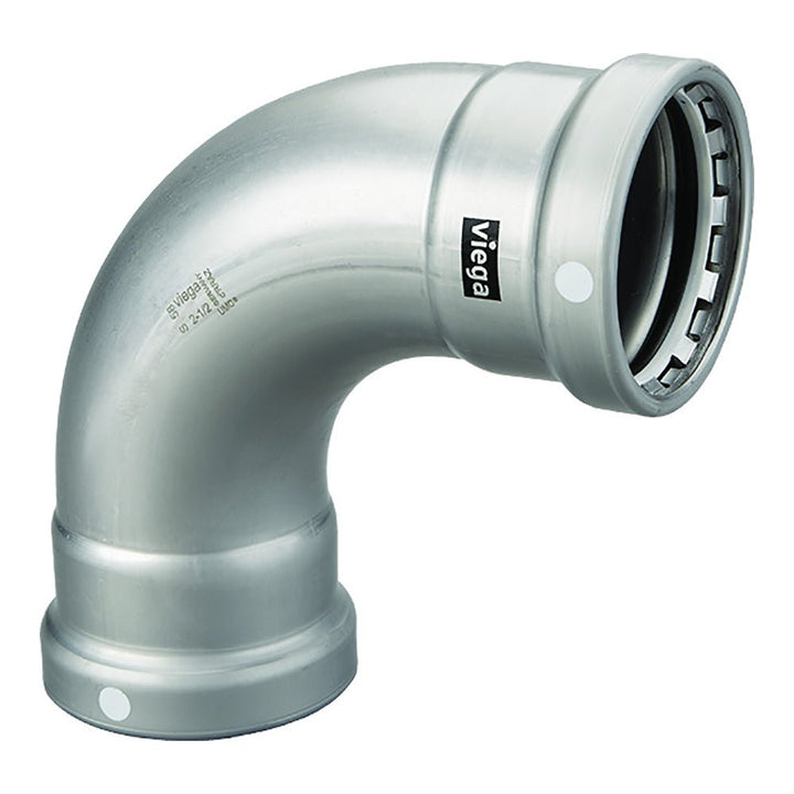 Viega MegaPress 2 - 1/2" 90 Carbon Steel Elbow w/FKM - Double Press Connection - Smart Connect Technology [26500] - Houseboatparts.com