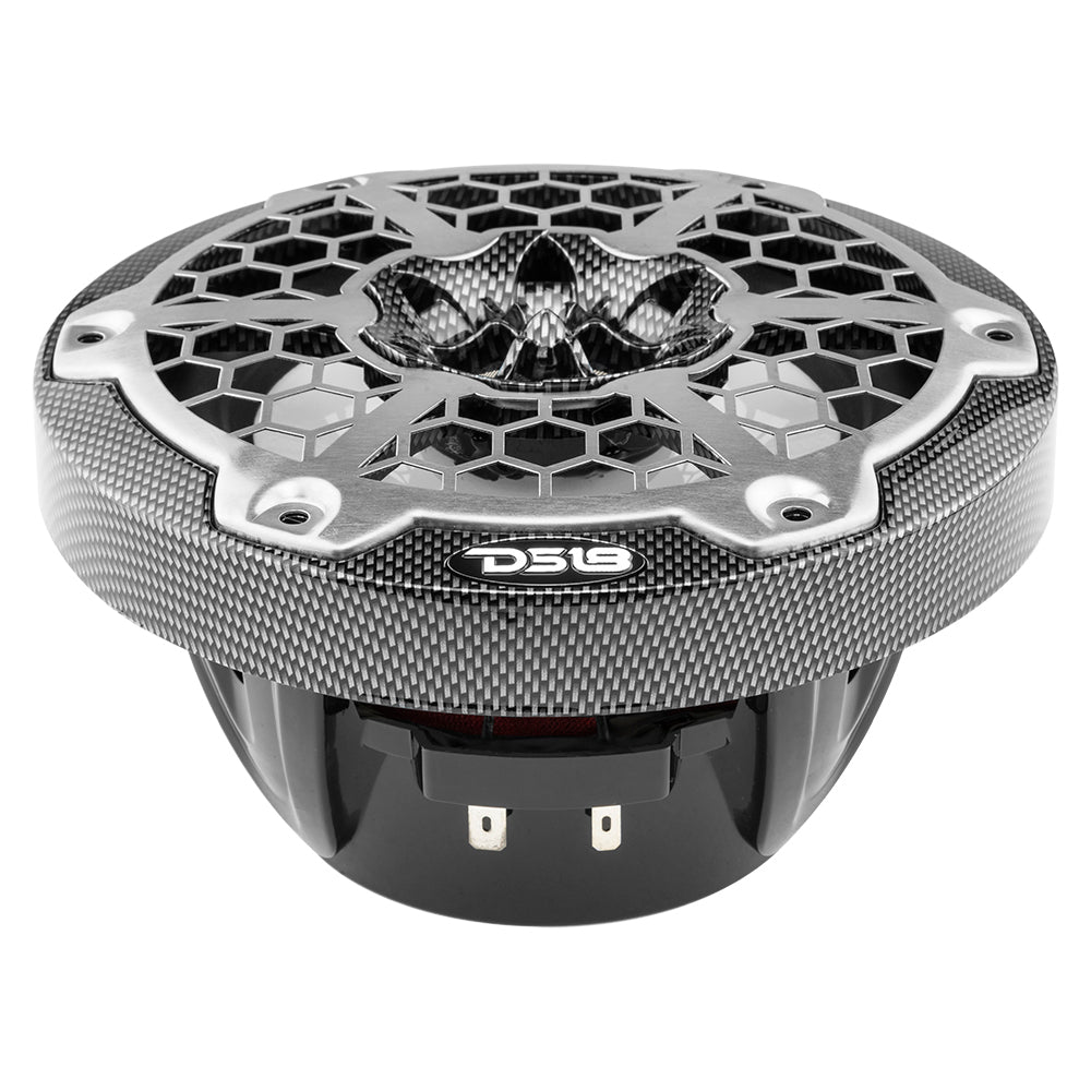 DS18 HYDRO 6.5" 2-Way Marine Speakers w/RGB LED Lights 375W - Black Carbon Fiber [CF-65] - Houseboatparts.com