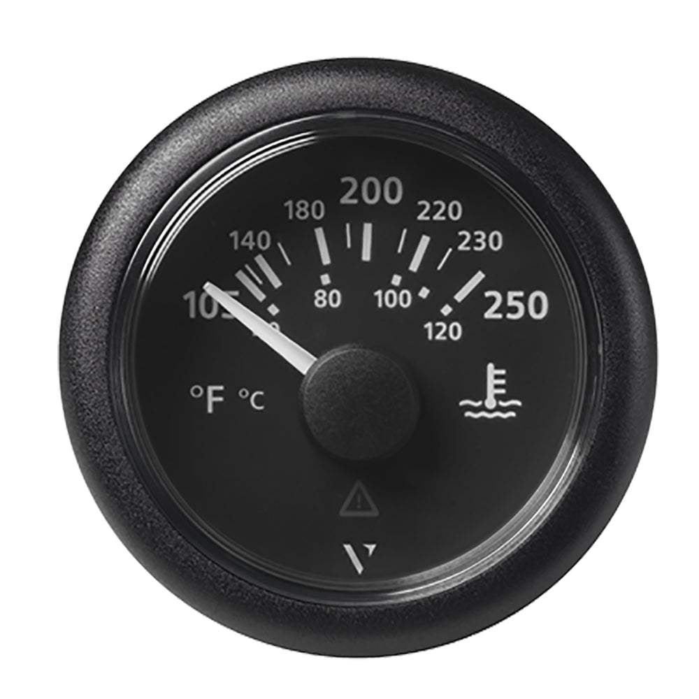 Veratron 52MM (2 - 1/16") ViewLine Water Temperature Gauge - 100 - 250F - Black Dial Bezel [A2C59514176] - Houseboatparts.com