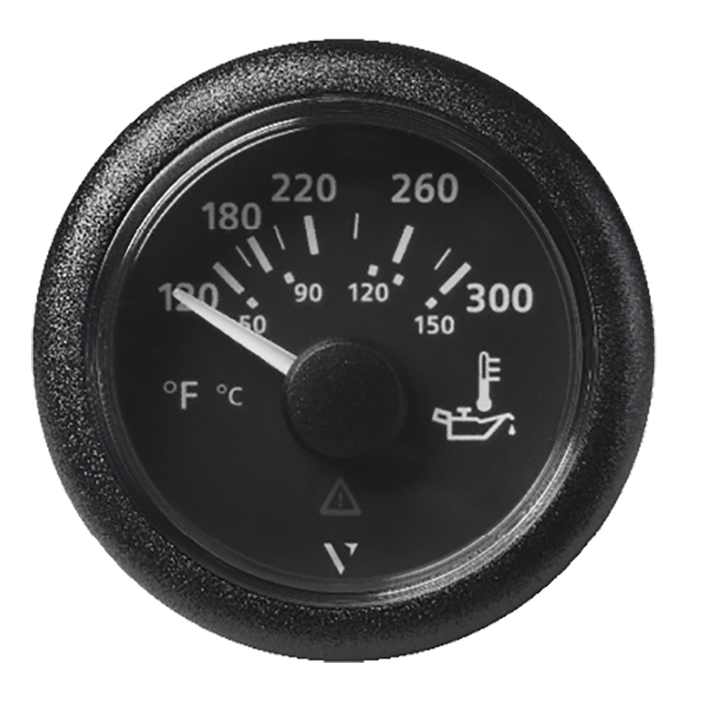 Veratron 52MM (2 - 1/16") ViewLine Oil Temperature Gauge 120 - 300F - Black Dial Bezel [A2C59514165] - Houseboatparts.com