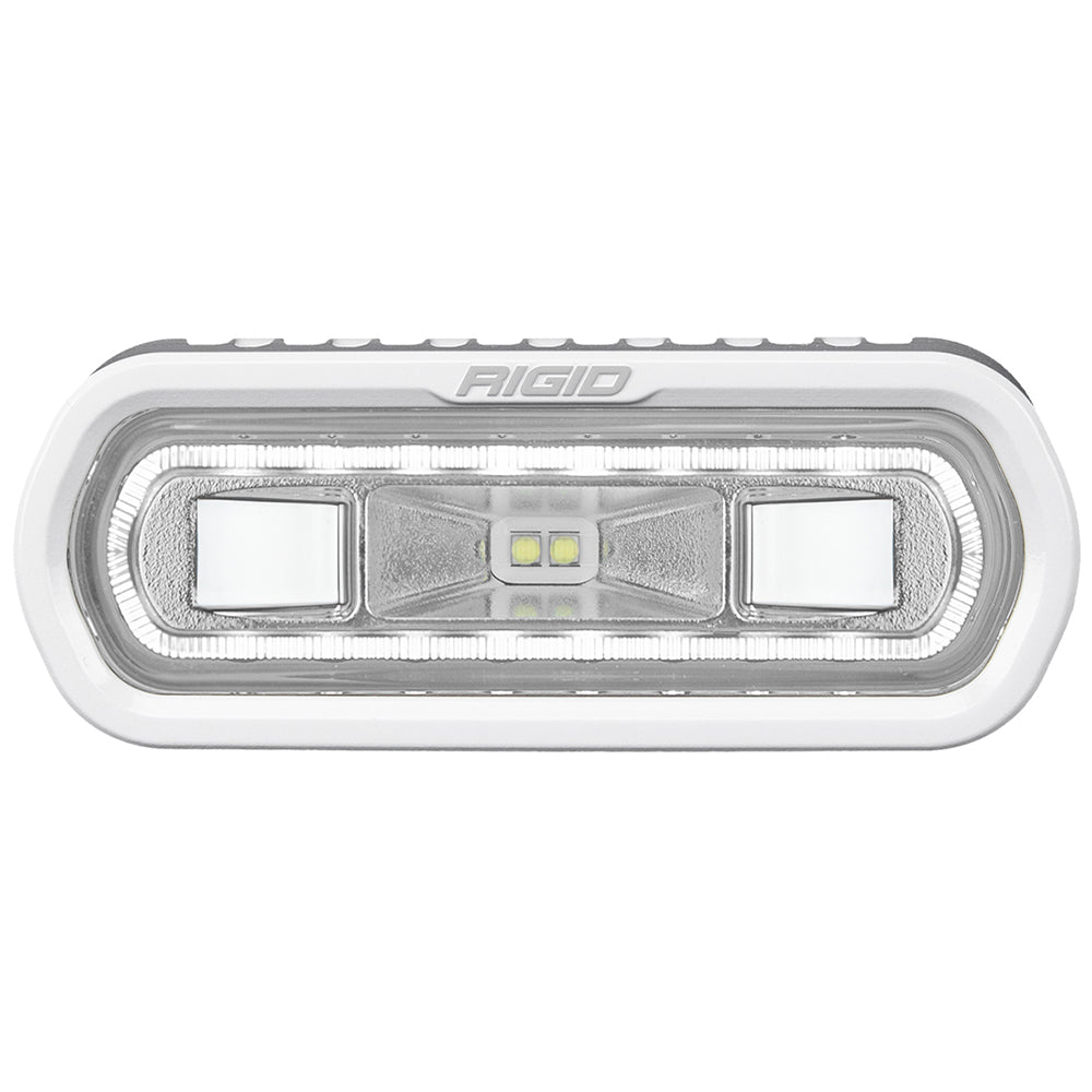 RIGID Industries SR-L Series Marine Spreader Light - White Surface Mount - White Light w/White Halo [51100] - Houseboatparts.com