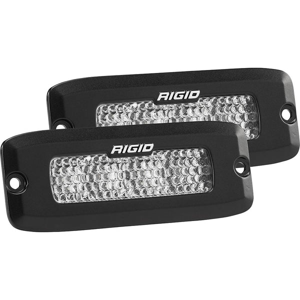 RIGID Industries SR-Q Series PRO Spot Diffused LED - Flush Mount - Pair - Black [925513BLK] - Houseboatparts.com
