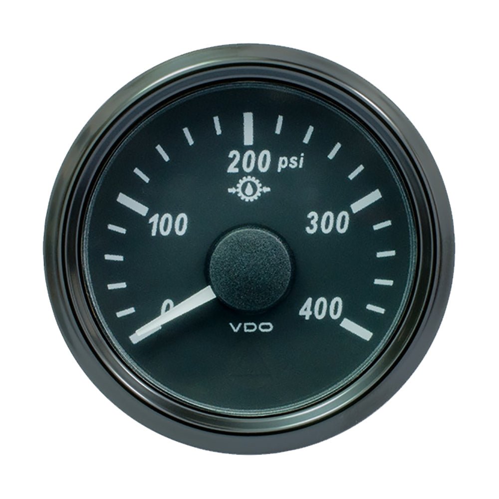 VDO SingleViu 52mm (2 - 1/16") Oil Pressure Gauge - 400 PSI - 0 - 180 Ohm [A2C3833500030] - Houseboatparts.com