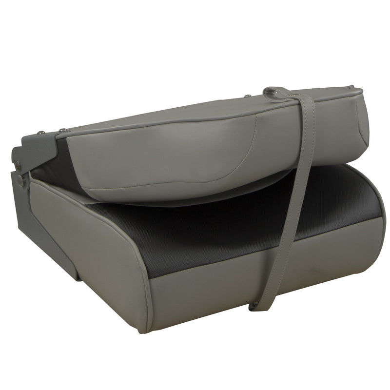 Springfield Premium Wave Folding Seat - Grey w/Meteor Stripe [1062034] - Houseboatparts.com