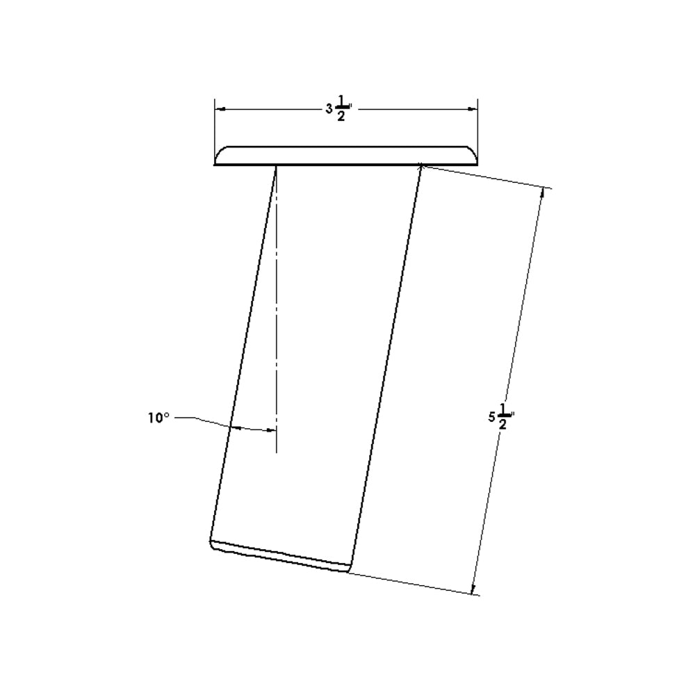 TACO Flush Mount Rod Holder 10 - Deluxe Anodized Finish [F31-0702BXY] - Houseboatparts.com