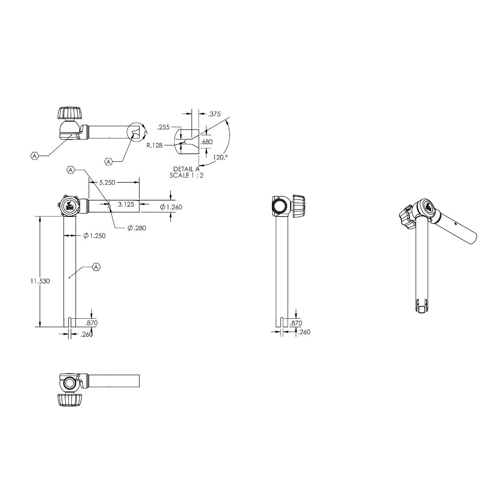 TACO ShadeFin Adjustable Rod Holder Mount [T10-3000-6] - Houseboatparts.com