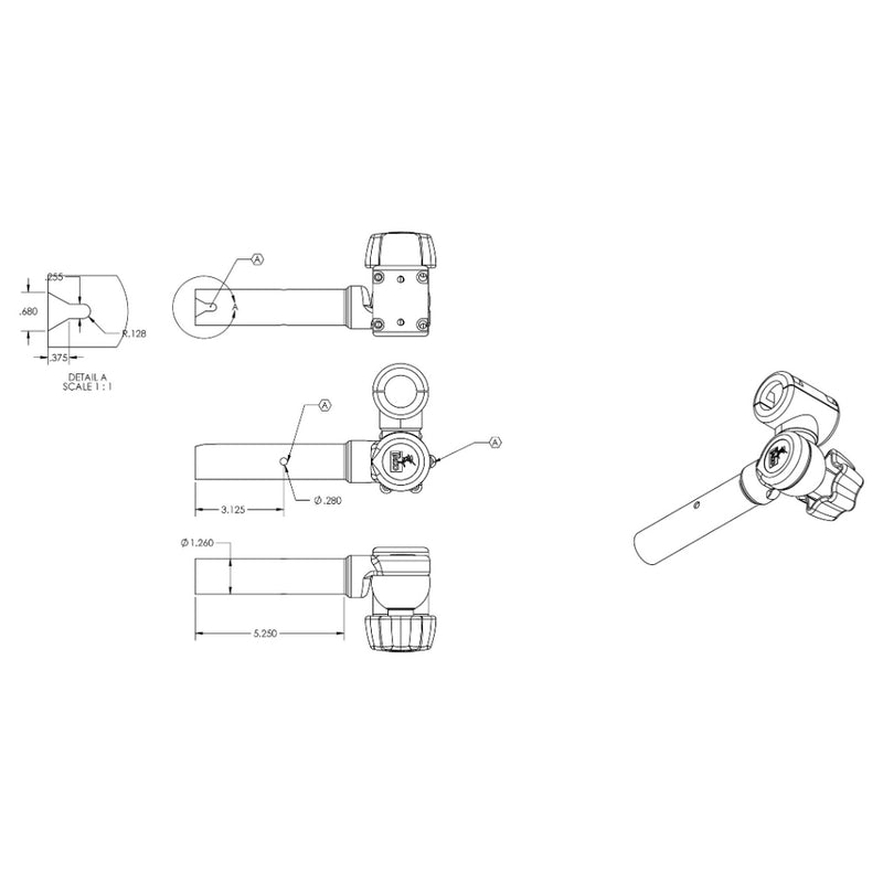 TACO ShadeFin Adjustable Clamp-On Pipe Mount [T10-3000-7] - Houseboatparts.com