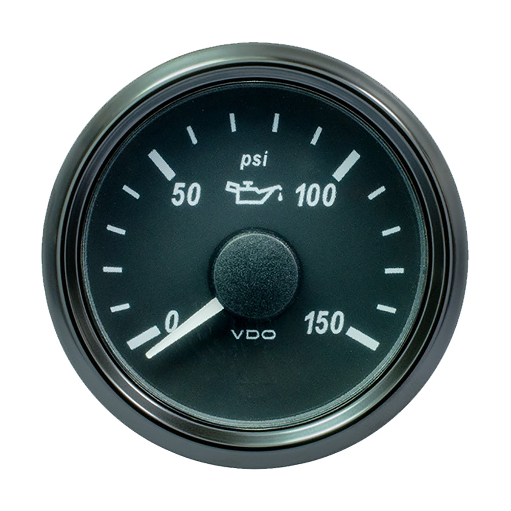 VDO SingleViu 52mm (2-1/16") Oil Pressure Gauge - 150 PSI - 0-180 Ohm [A2C3833300030] - Houseboatparts.com