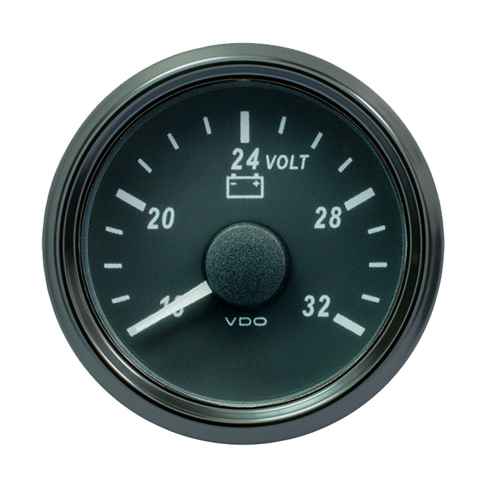 VDO SingleViu 52mm (2 - 1/16") Voltmeter f/24V Systems - 32V [A2C3832780030] - Houseboatparts.com