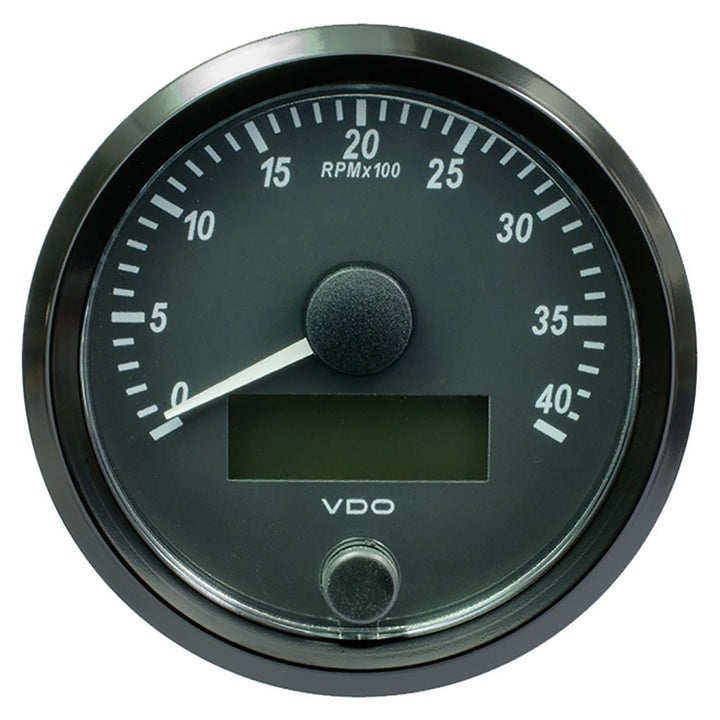 VDO SingleViu 80mm (3 - 1/8") Tachometer - 4,000 RPM [A2C3832990030] - Houseboatparts.com
