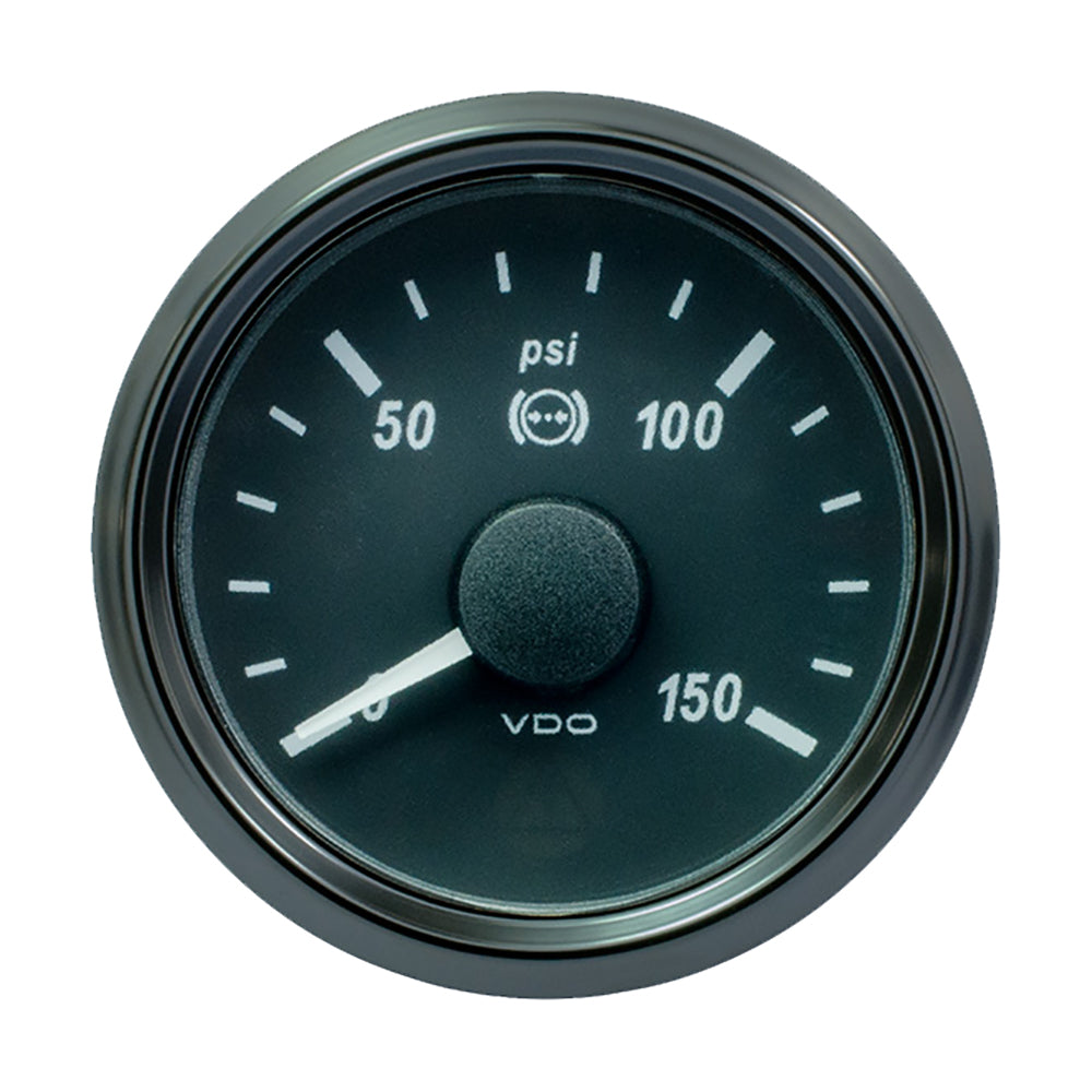 VDO SingleViu 52mm (2-1/16") Brake Pressure Gauge - 150 PSI - 0-180 Ohm [A2C3833480030] - Houseboatparts.com